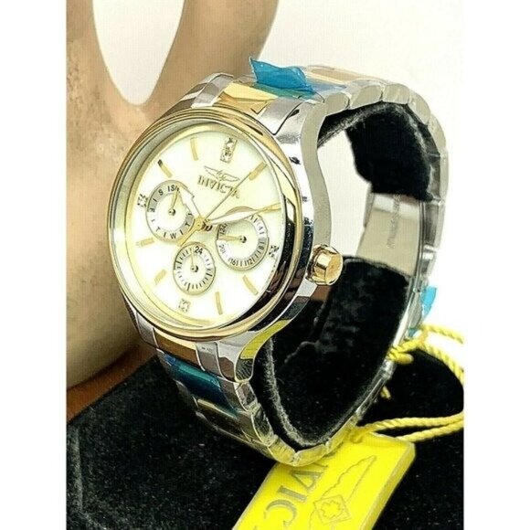 Invicta Women's Watch 28655 Angel 38mm Mother of Pearl Dial Two Tone Steel - Picture 2 of 13